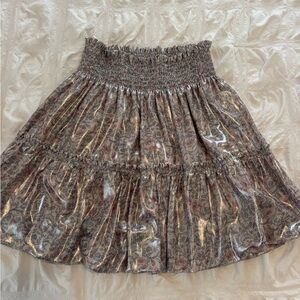 Floral Metallic Skirt